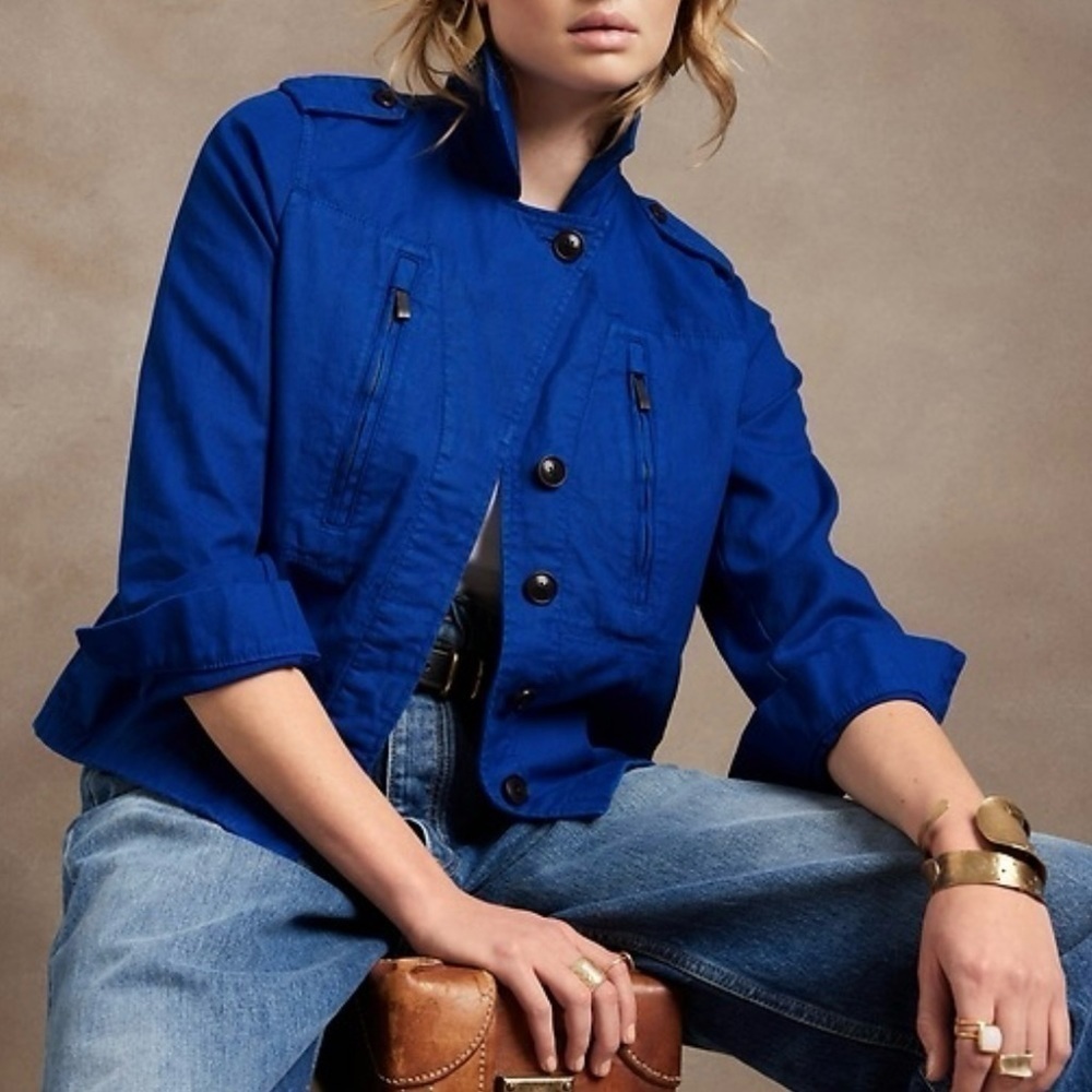 Banana Republic Blue Utility Jacket